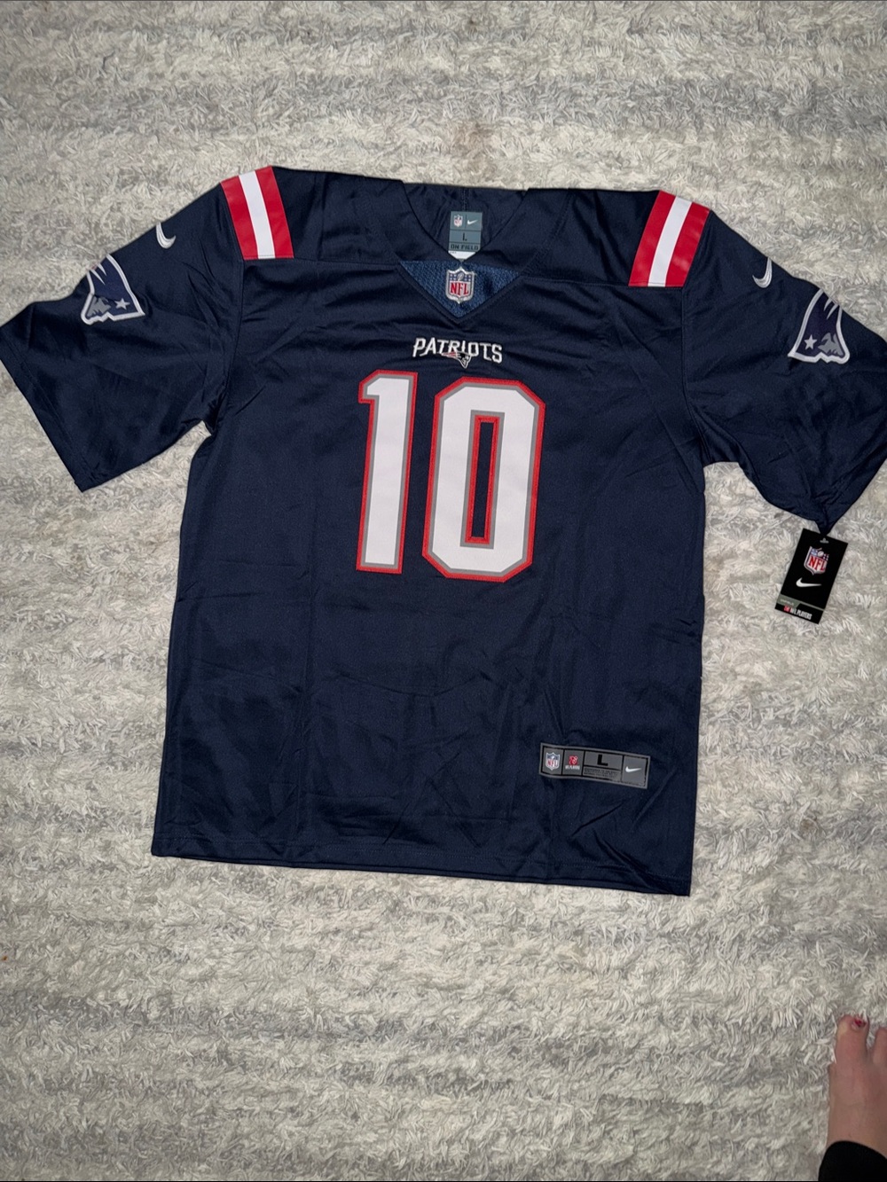 Drake Maye #10 New England Patriots Jersey